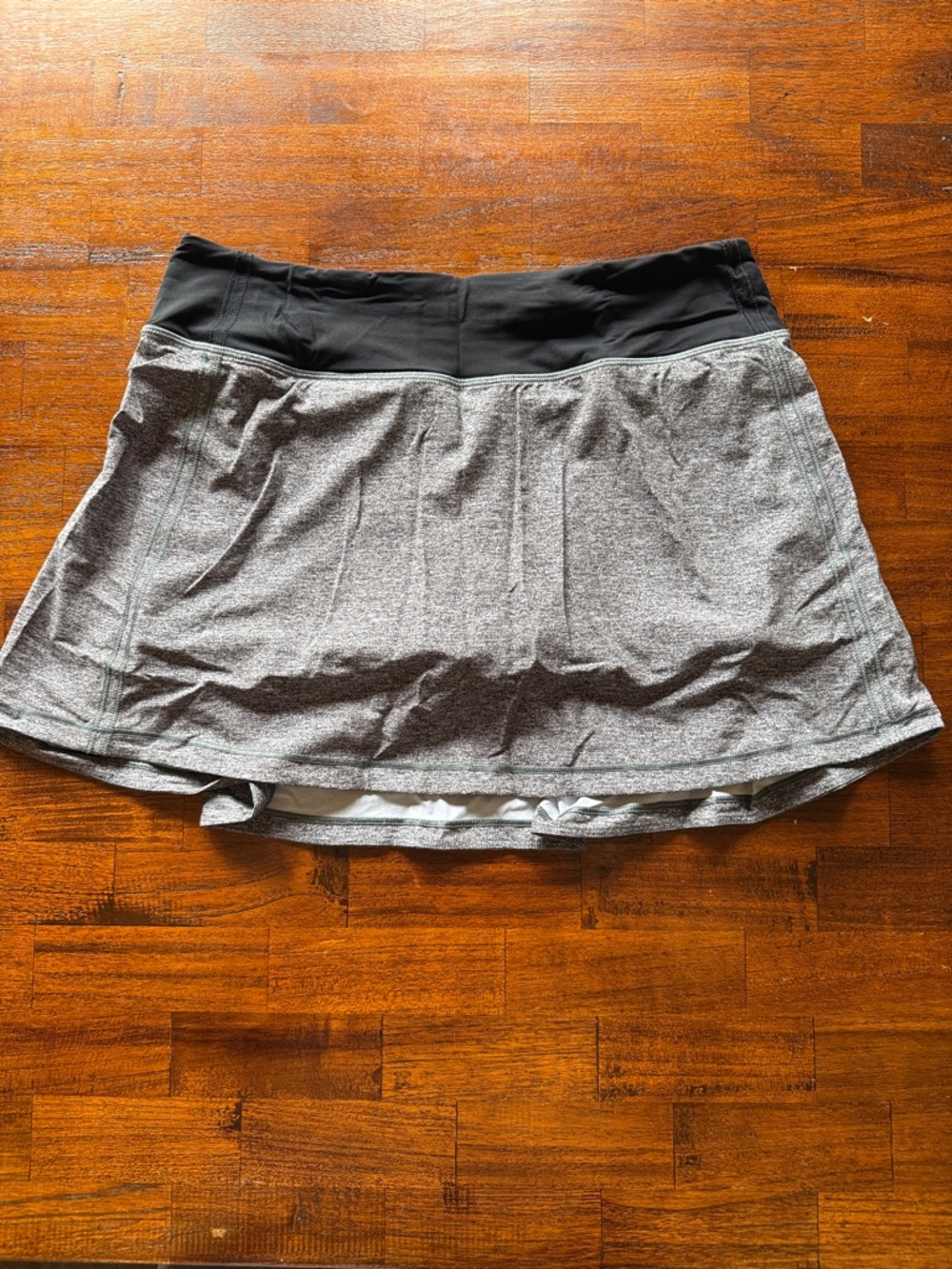 Women's Athletic Circle Skort in Heather Gray with Black Waistband